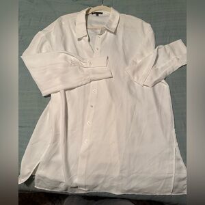 Classic White sheer oversized
Button down